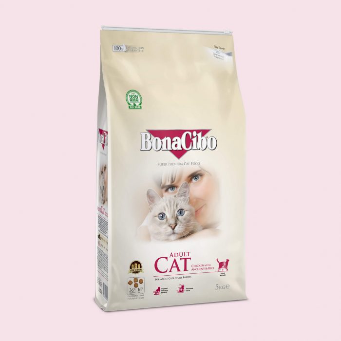 BonaCibo Adult Cat is formulated with the optimum balance of protein, fats and carbohydrates to provide energy and vitality throughout life. Enriched with antioxidant vitamins and plant extracts BonaCibo Adult Cat also maximises health and immunity.