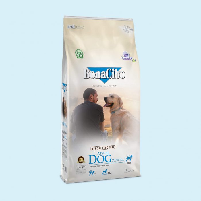 BonaCibo Adult Dog is formulated with the optimum balance of protein, fats and carbohydrates to provide sustained energy and good body conformation throughout life. Enriched with antioxidant vitamins and plant extracts BonaCibo Adult Dog also maximises health and immunity