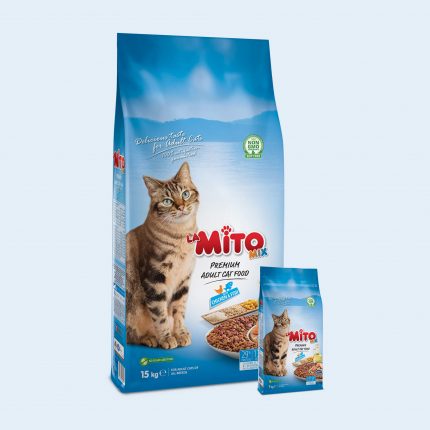 La Mito Mix Adult Cat are formulated for all adult cats to provide good body condition and to meet their all nutritional requirements. Besides, the rate of Taurine which is an essential nutrient, has been increased to ensure healthy nervous system development.